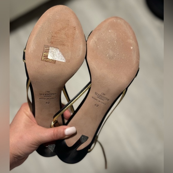 Valentino Garavani Black Strappy Heels - Picture 6 of 6